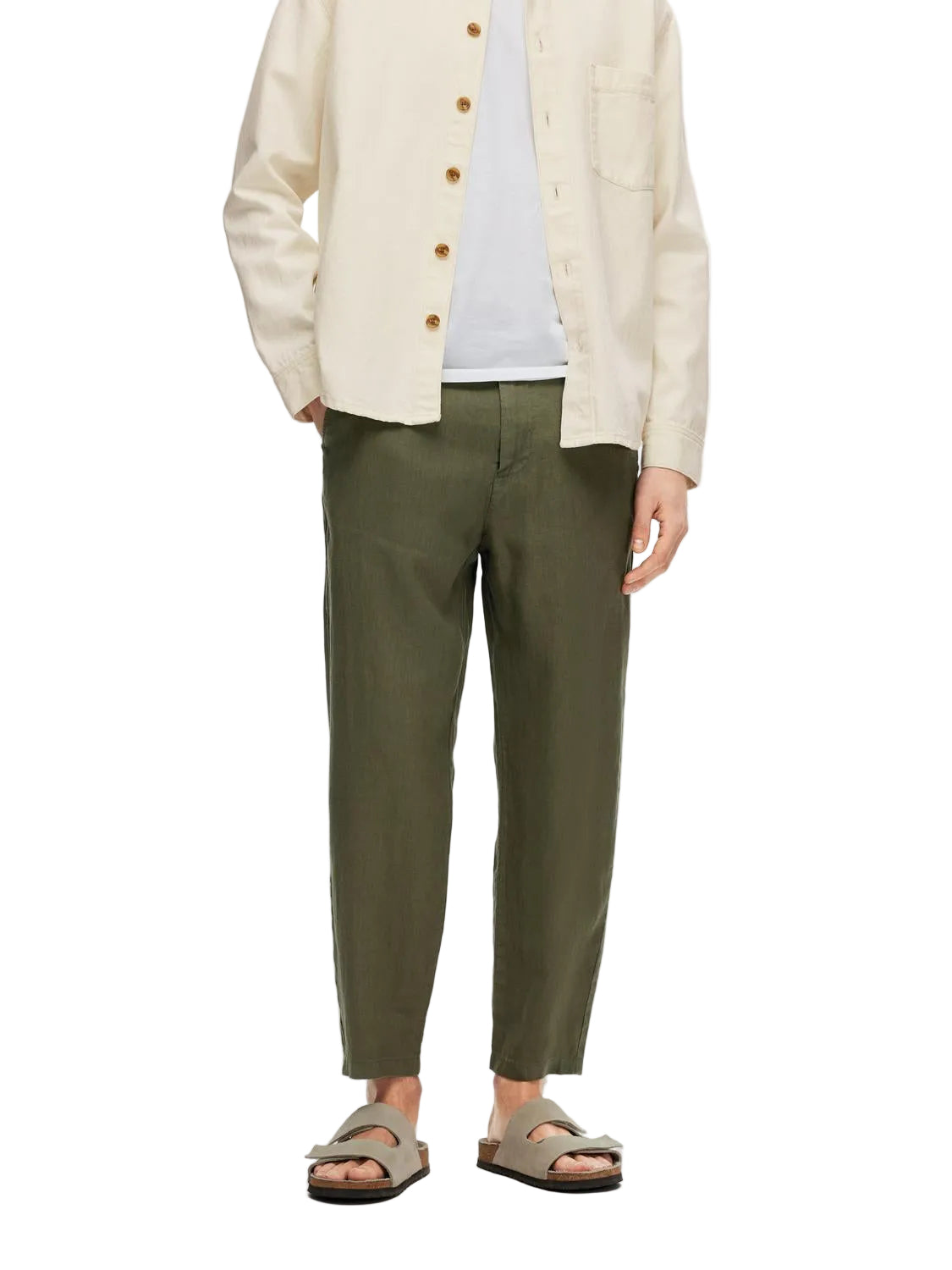 Relaxed Cropped Magnus Linen Pant