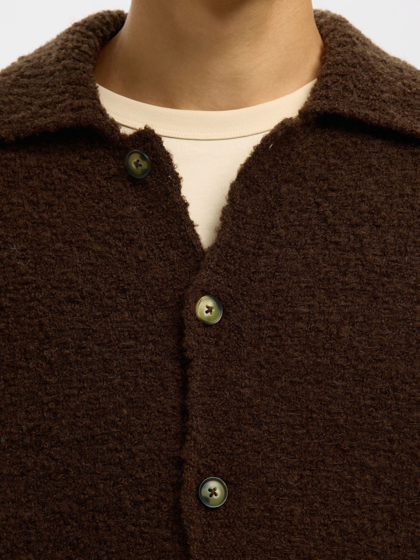 Loyd LS Knit Boucle Polo Cardigan