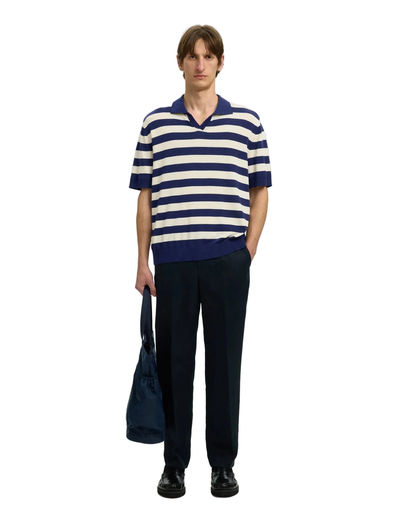 Torino SS Knit Relaxed Open Polo
