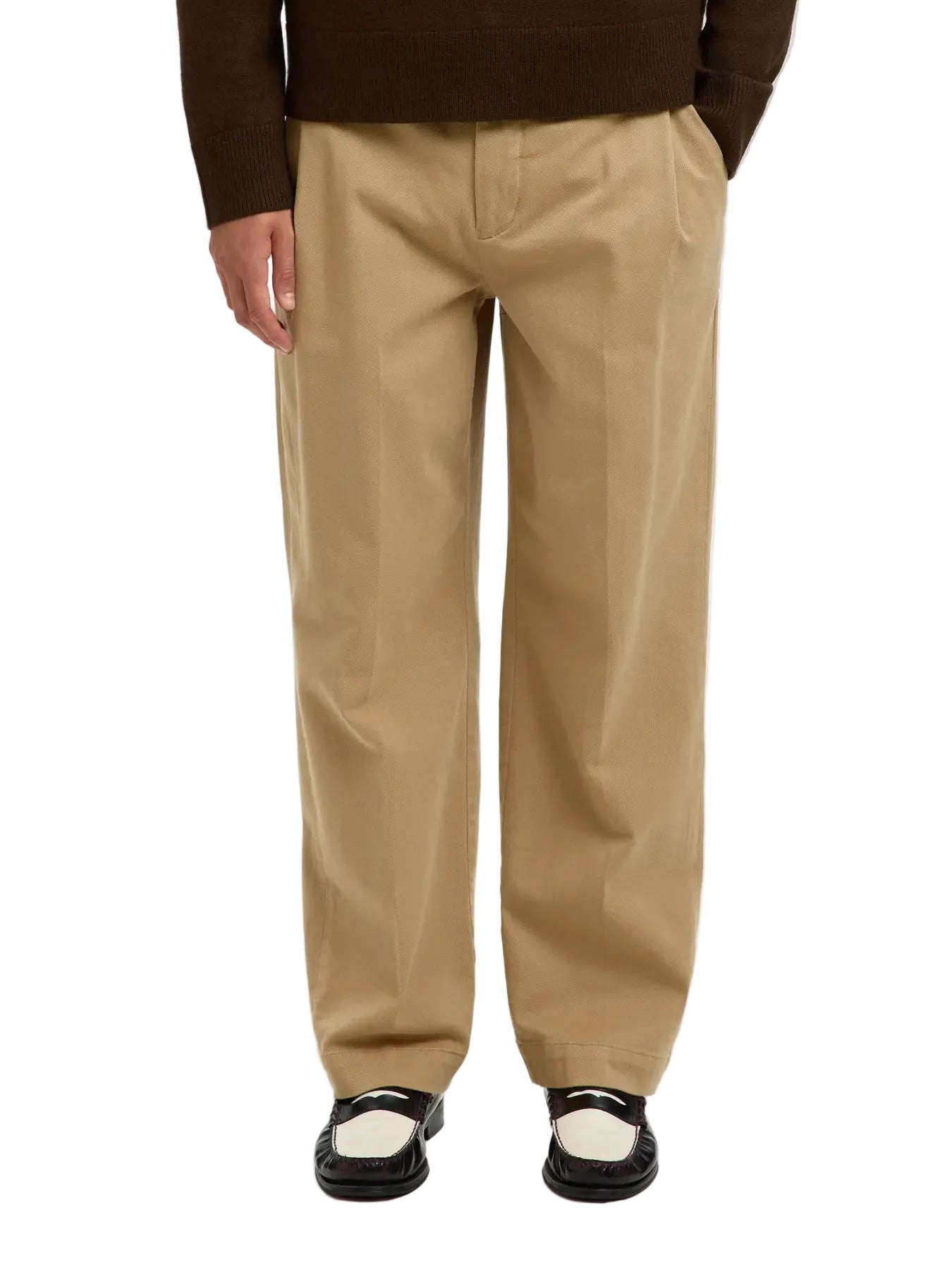 220 Loose Mike Twill Deep Pleat Pants
