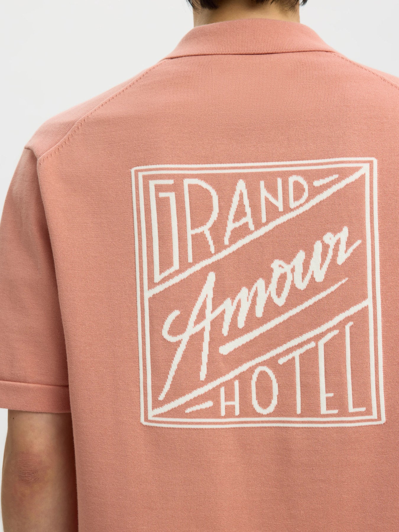 Amour Intarsia Relaxed Polo Cardigan