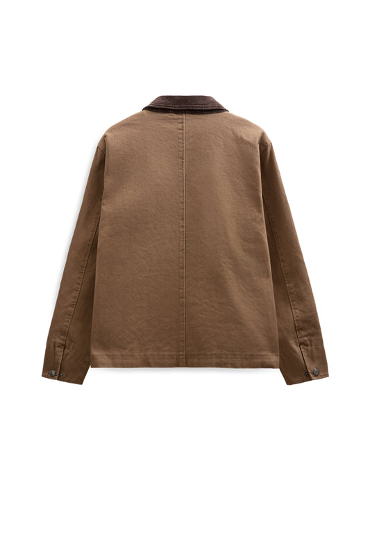 BASTIAN CANVAS WASHED JACKET, Ermine - Anerkjendt