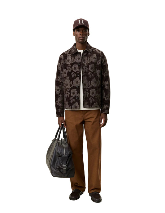 Flower Velour Overshirt Delicioso Brown, vue 2