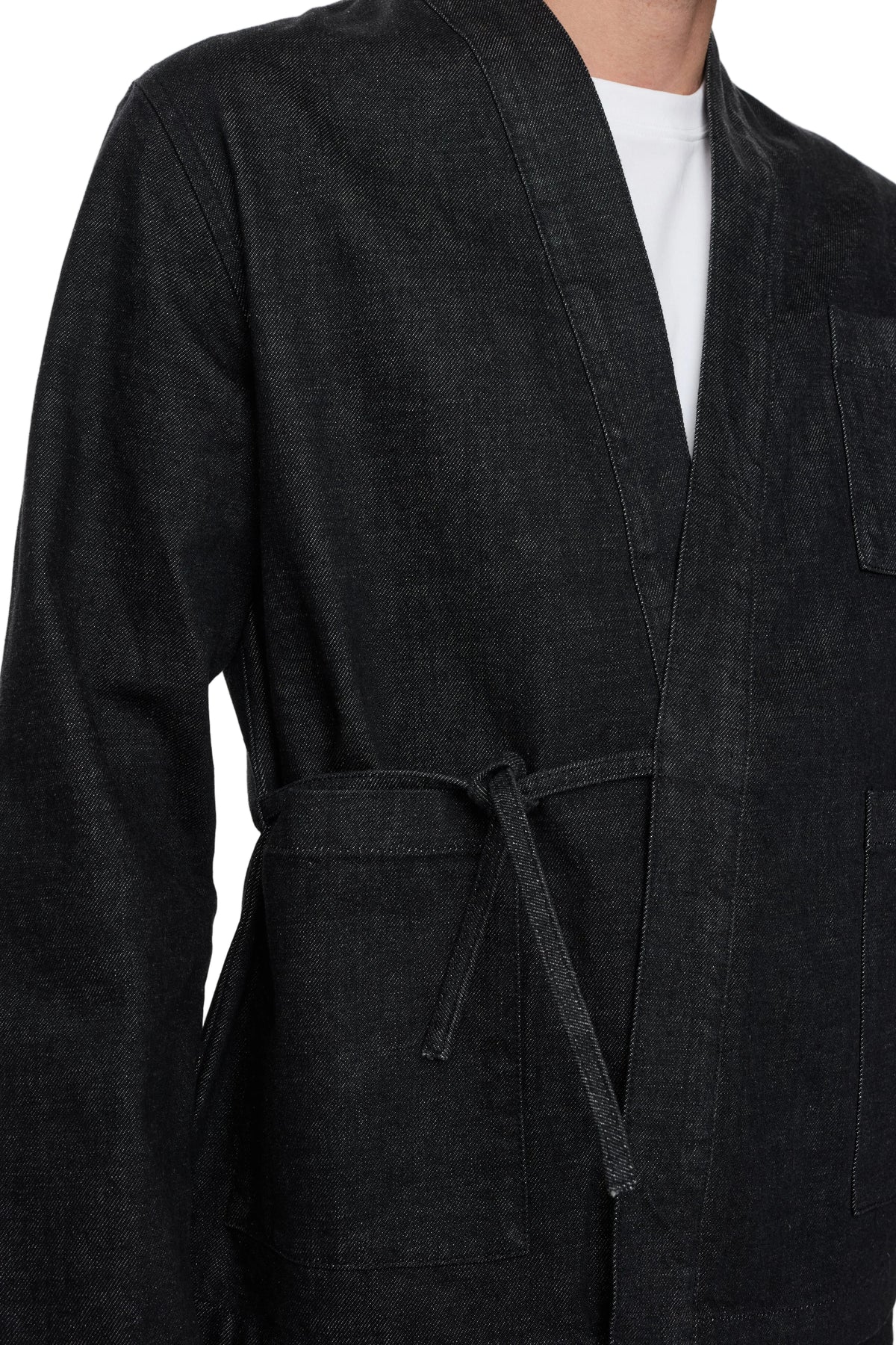 JESPER SELVEDGE DENIM KIMONO, Black - Anerkjendt