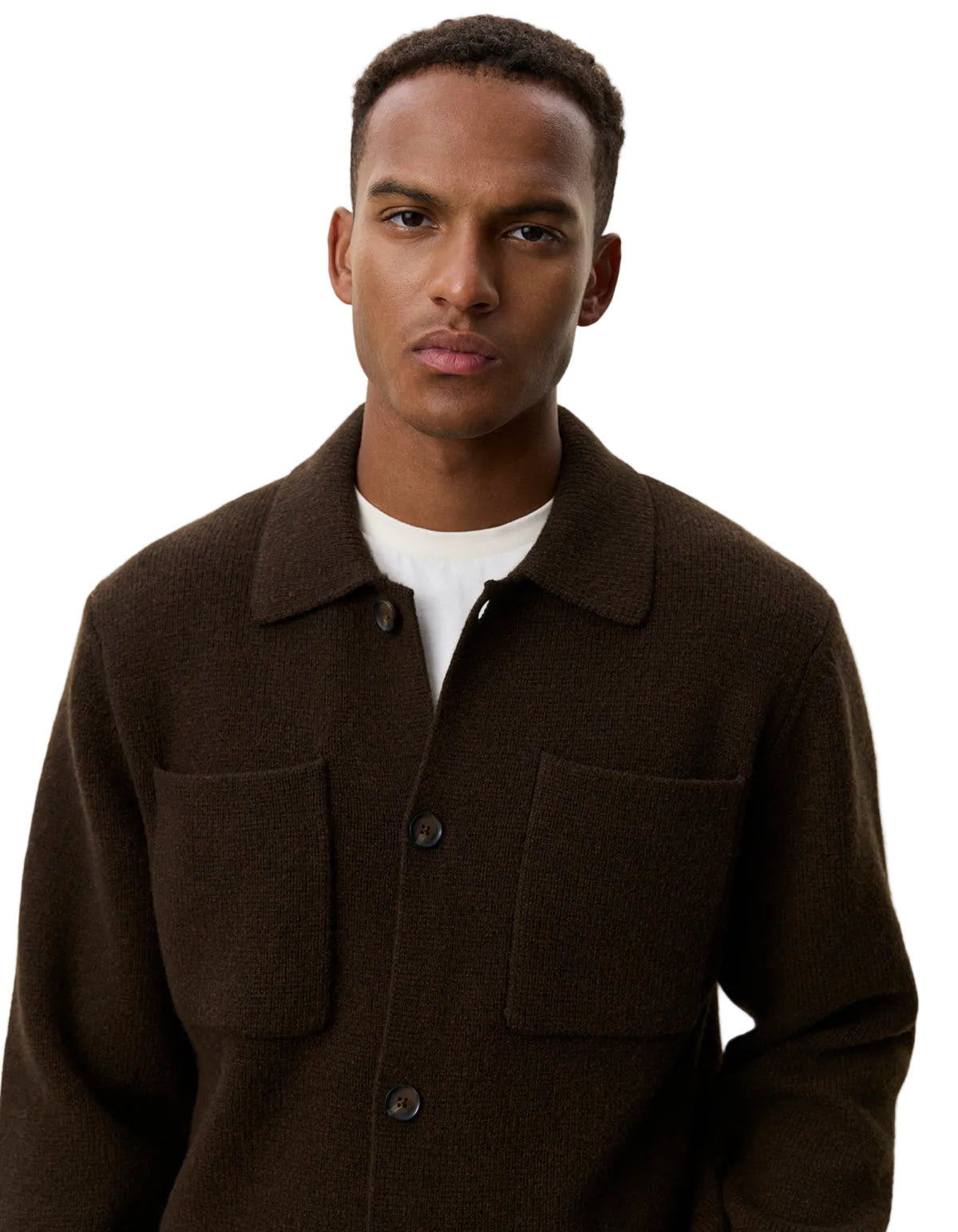 Milano Knit Overshirt Delicioso Brown, vue 12