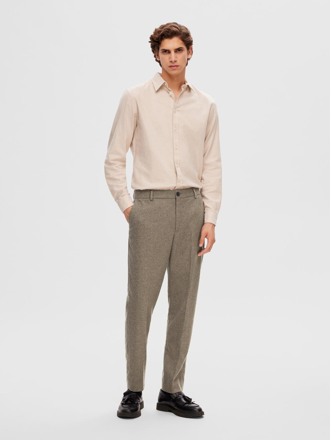 Slim Mark Wool Trousers