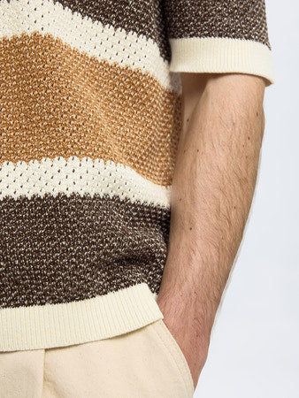 Ginger SS Knit Relaxed Stripe Tee