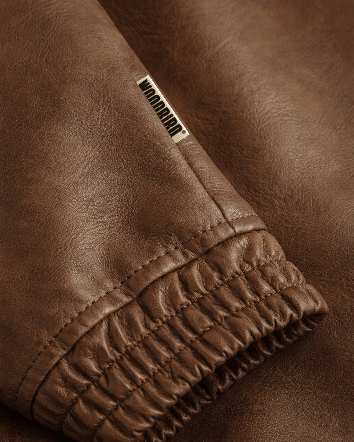 Veste Biker Bao Woodbird Marron Foncé - vue détail 2
