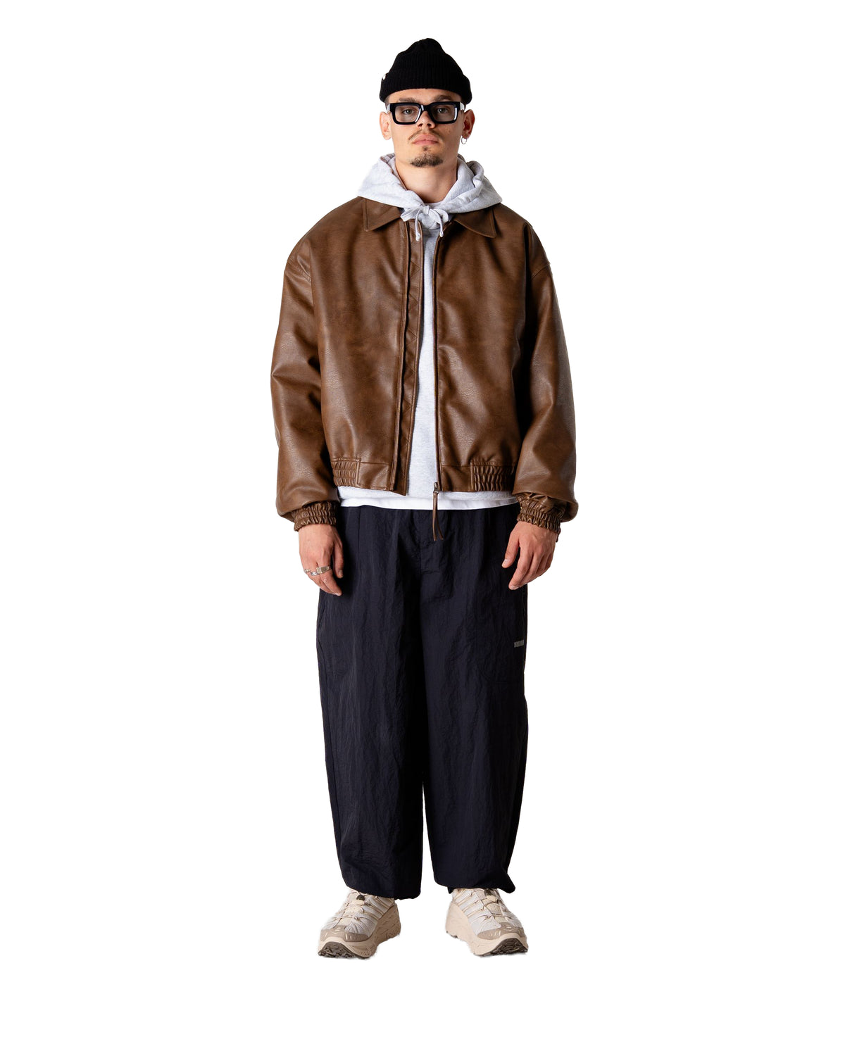 Veste Biker Bao Woodbird Marron Foncé - vue détail 4