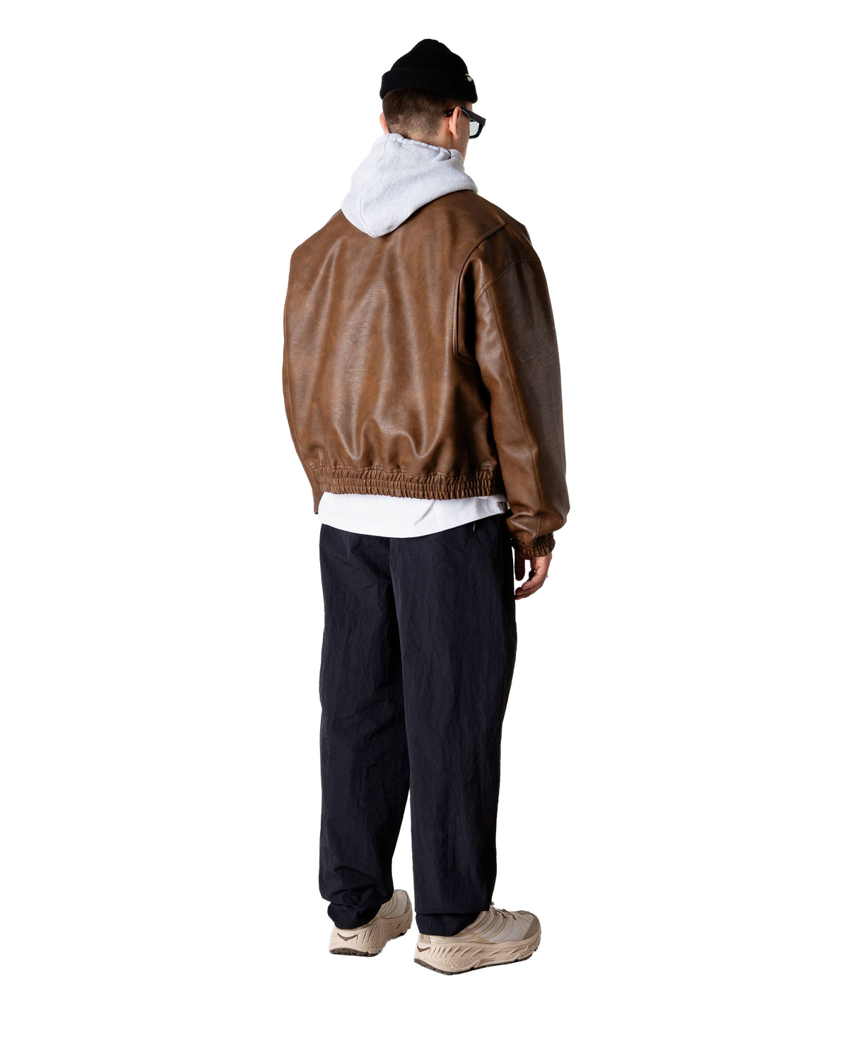 Veste Biker Bao Woodbird Marron Foncé - vue détail 6