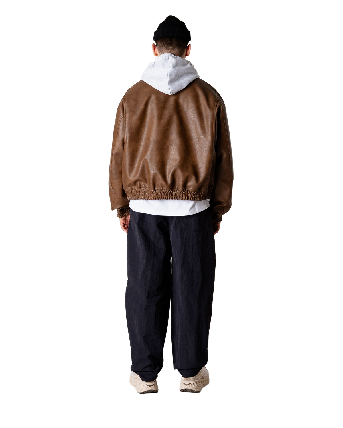 Veste Biker Bao Woodbird Marron Foncé - vue détail 7