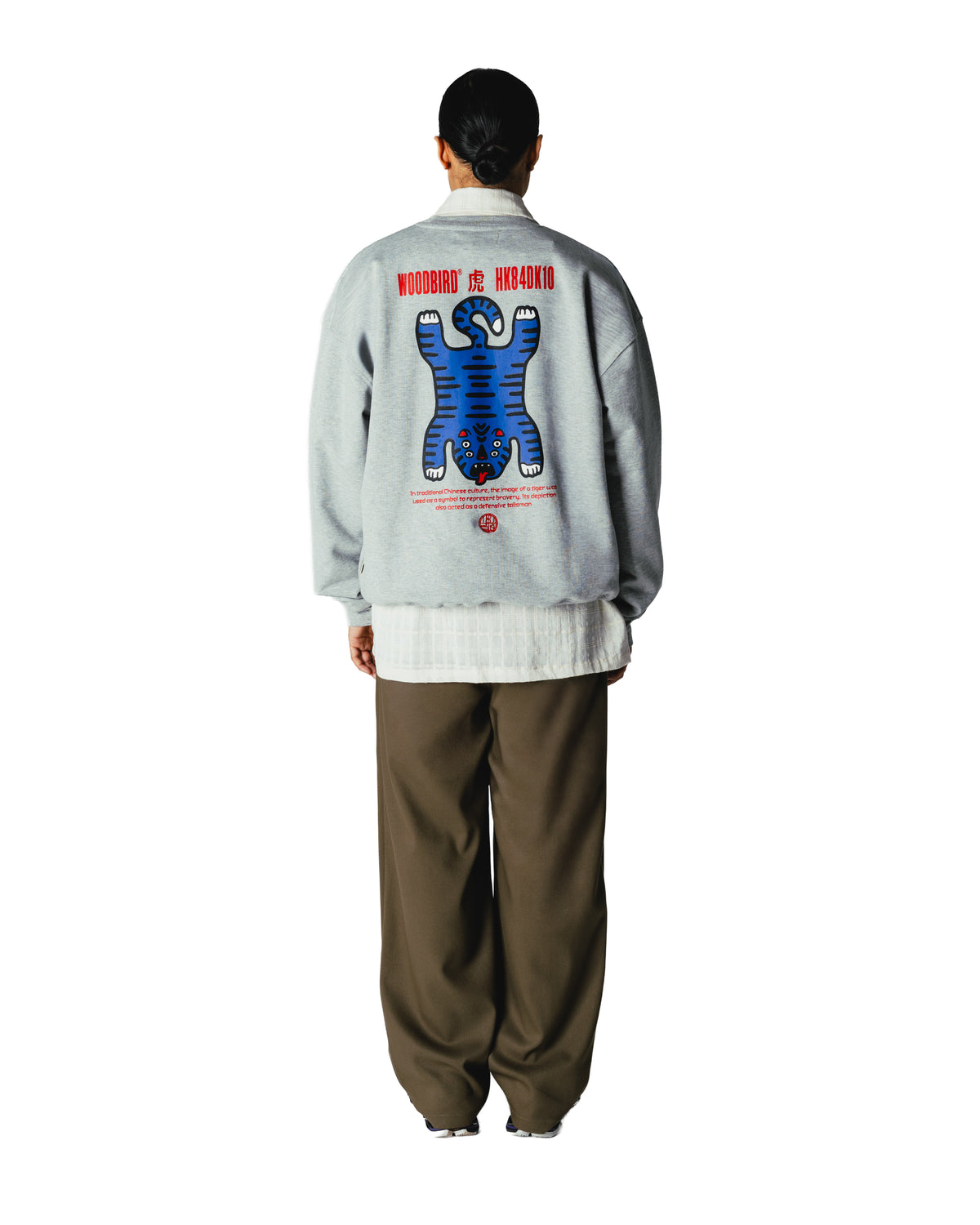 Sweat Tiger Duke Woodbird Gris Chiné - vue détail 6