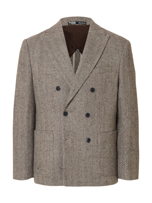 Regular Morris Herringbone Wool Blend DB Blazer