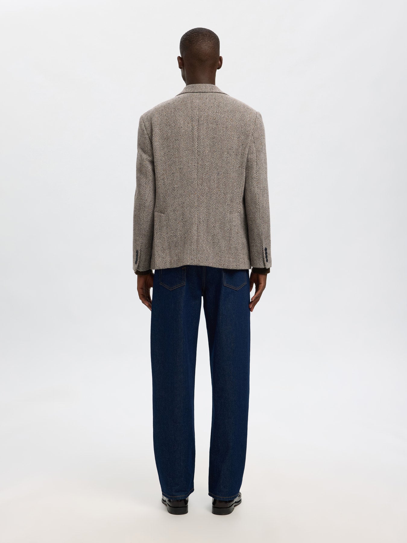 Regular Morris Herringbone Wool Blend DB Blazer