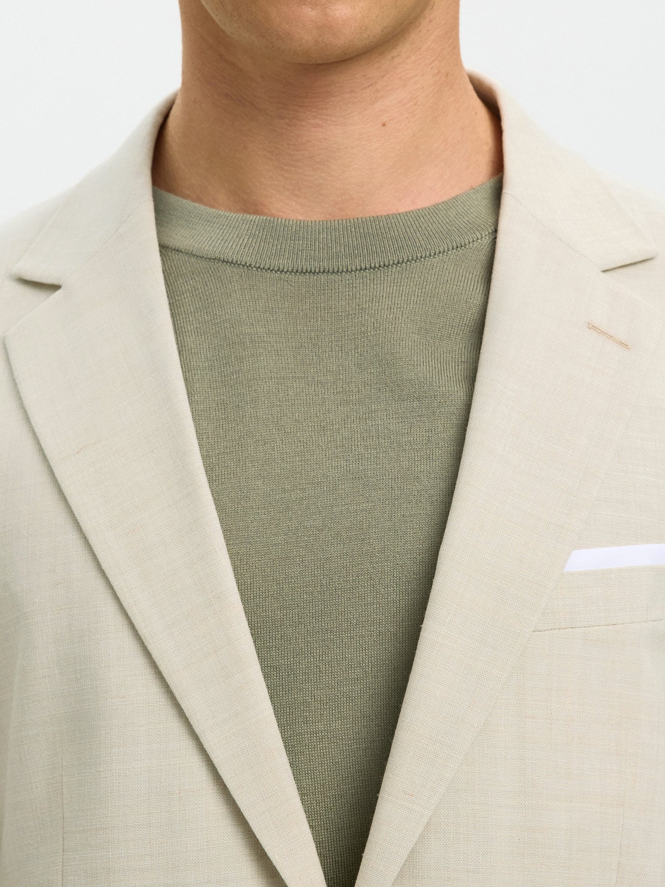 Slim Linen Blend Oasis Blazer