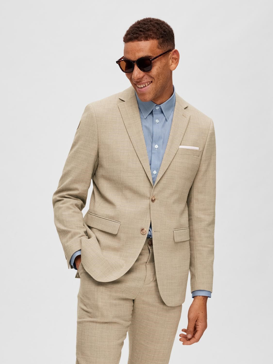 Slim Linen Blend Oasis Blazer