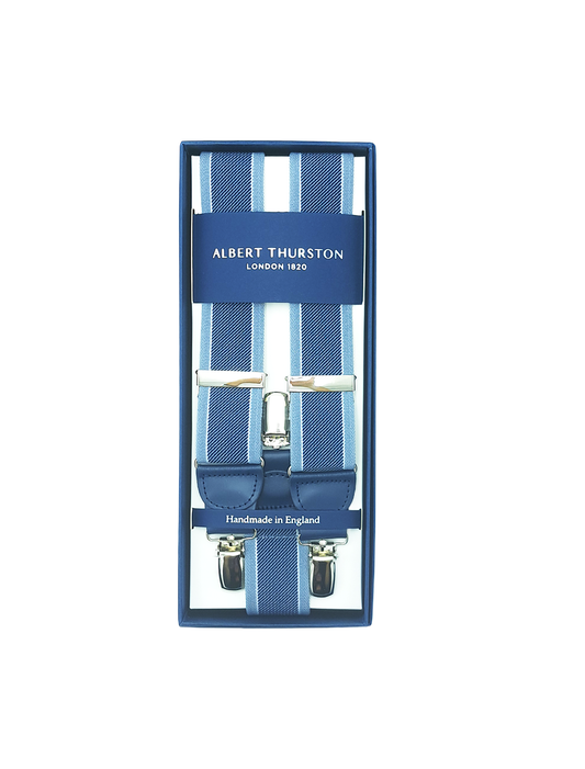 Bretelles Clip Larges Rayées Bleu/Bleu 2443/28