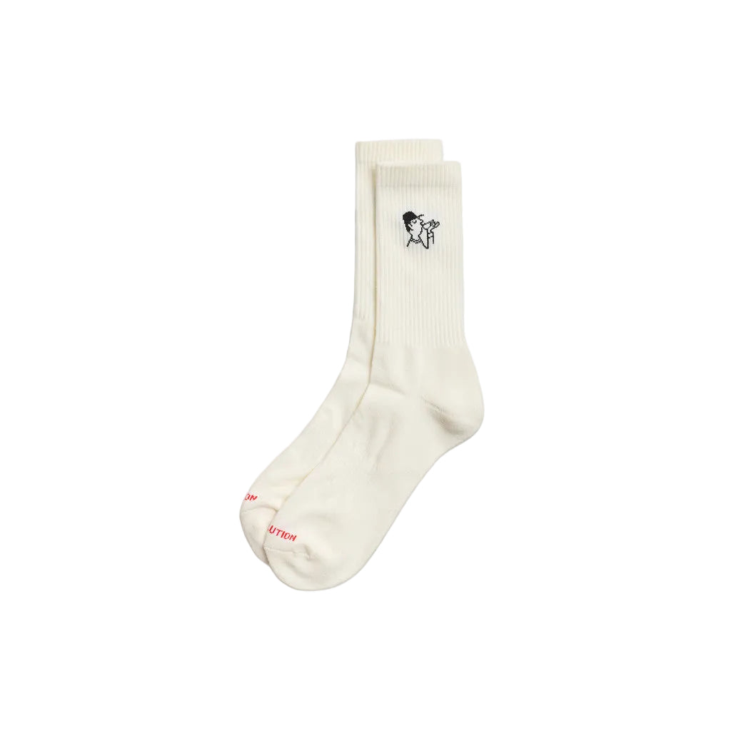 Coffee Jacquard Crew Socks 8925