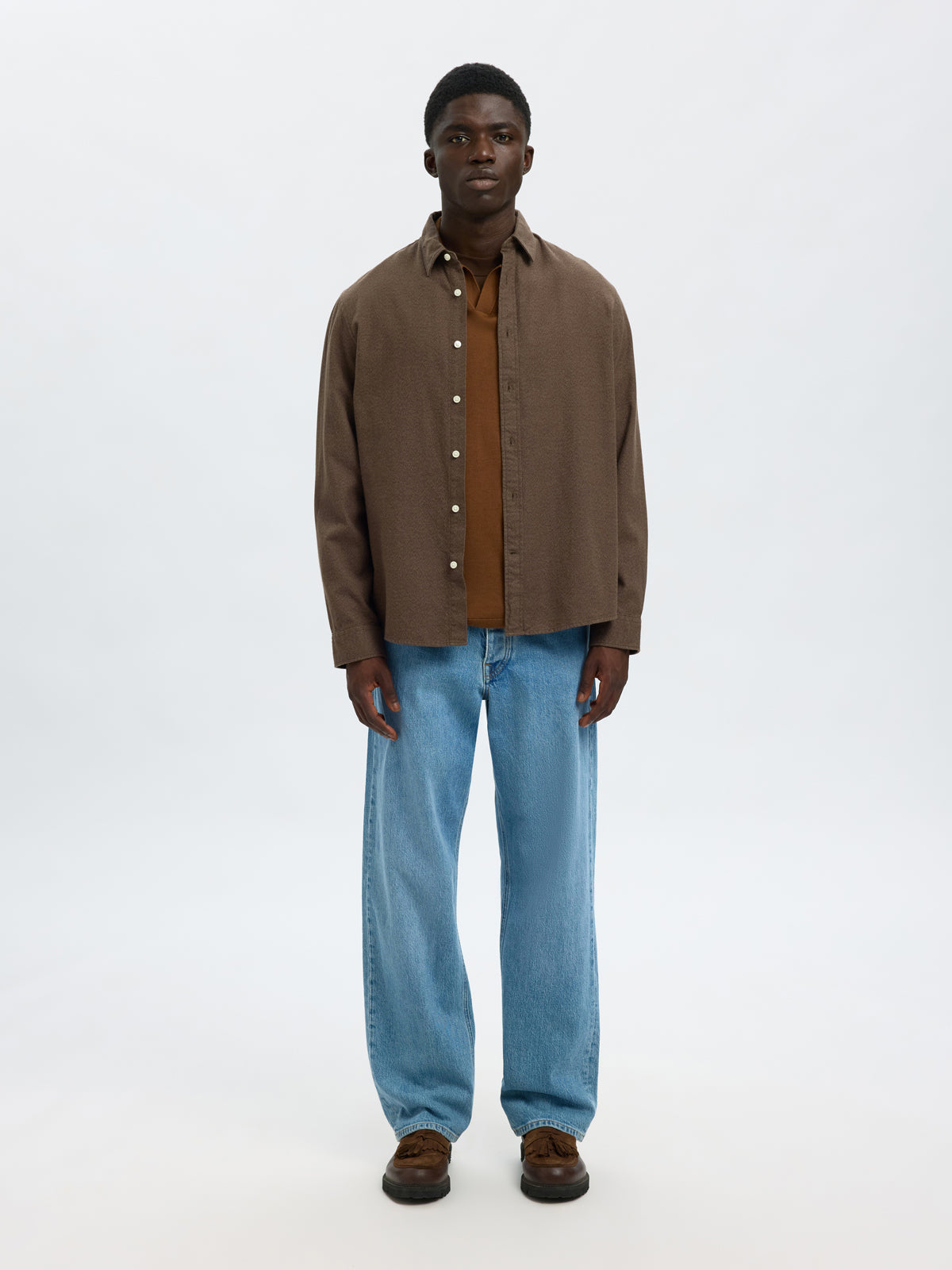 Regular Noah Brushed Twist LS Shirt