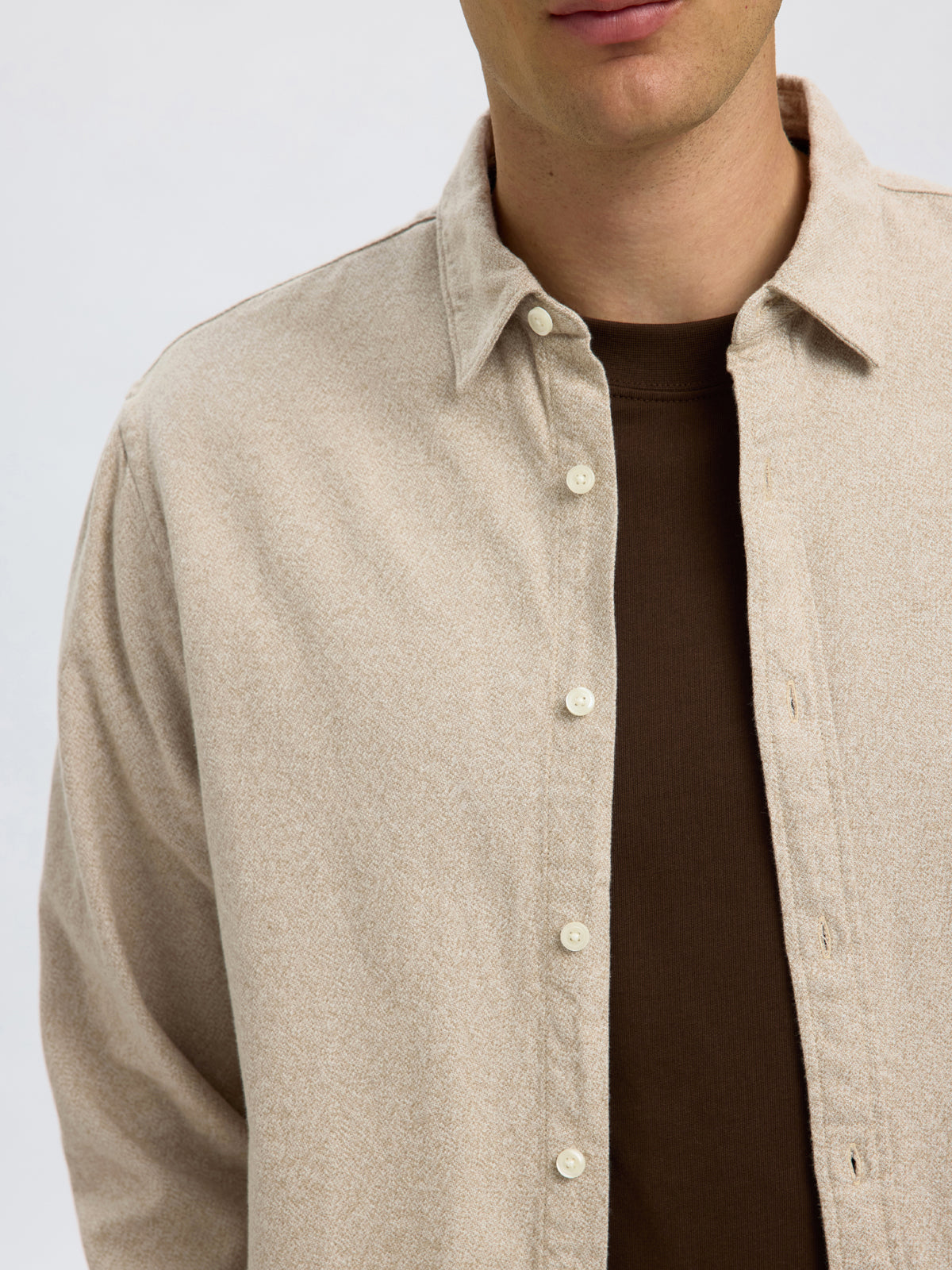 Regular Noah Brushed Twist LS Shirt