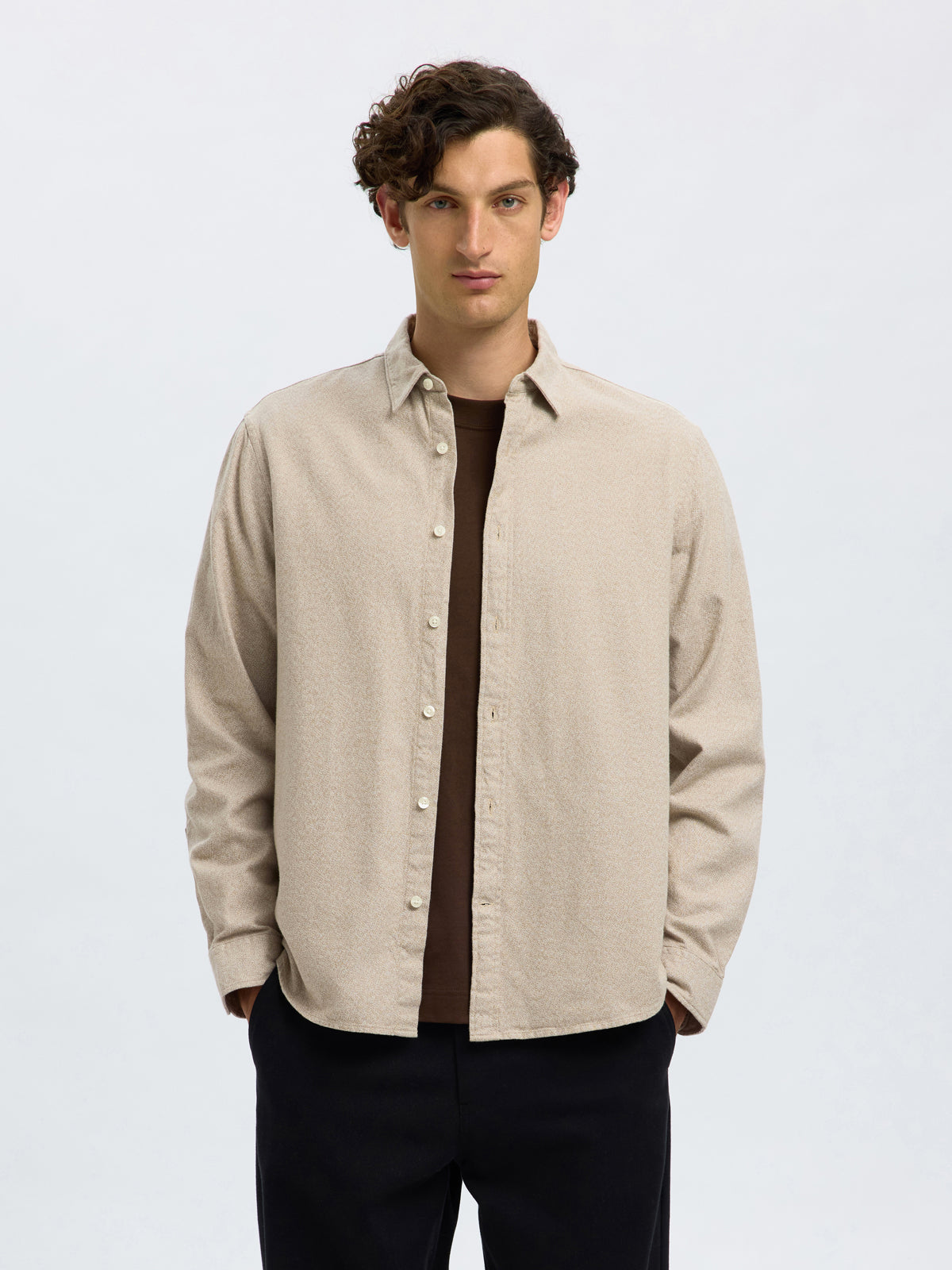 Regular Noah Brushed Twist LS Shirt