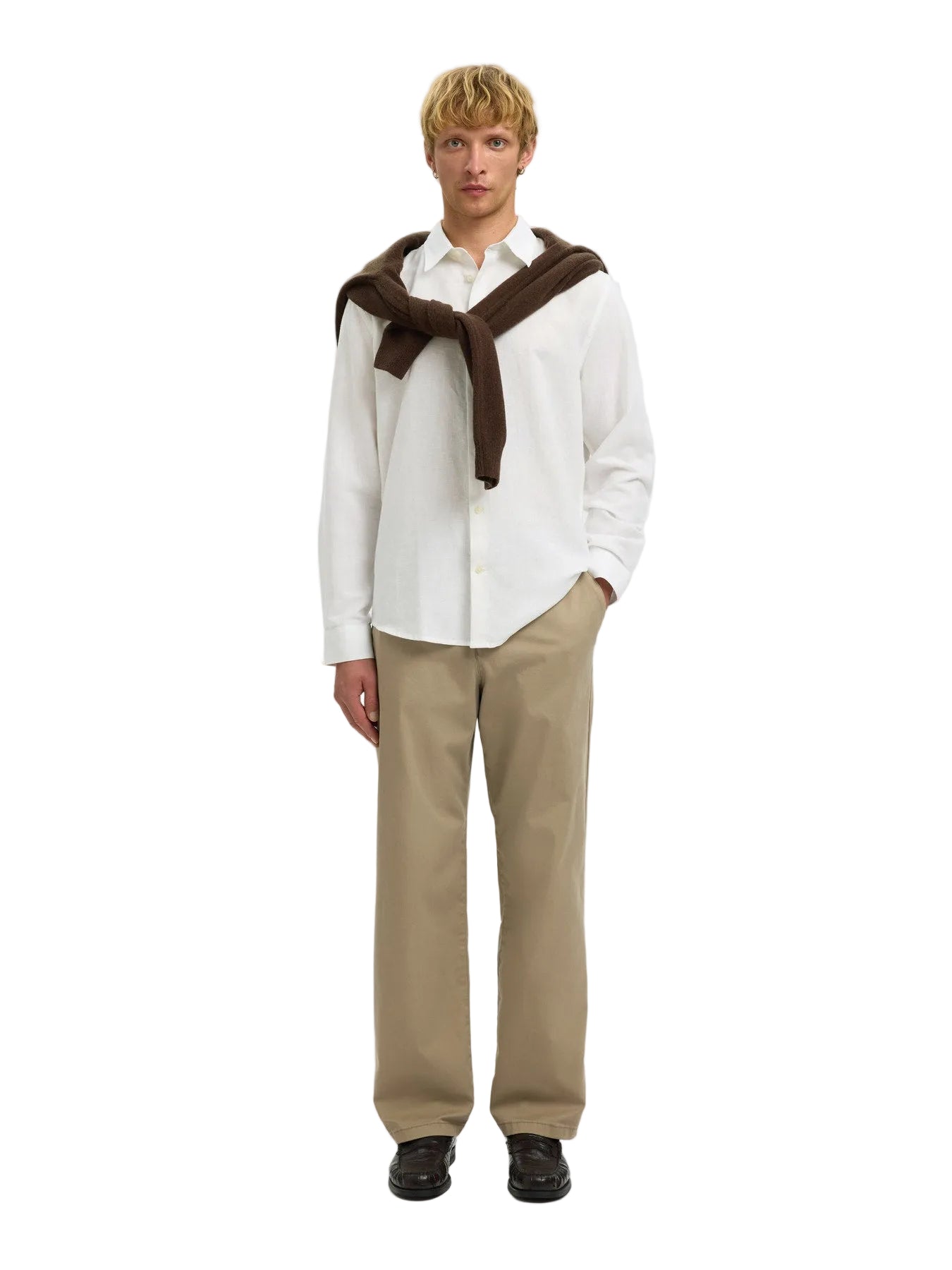 Regular Clay Linen Blend LS Shirt