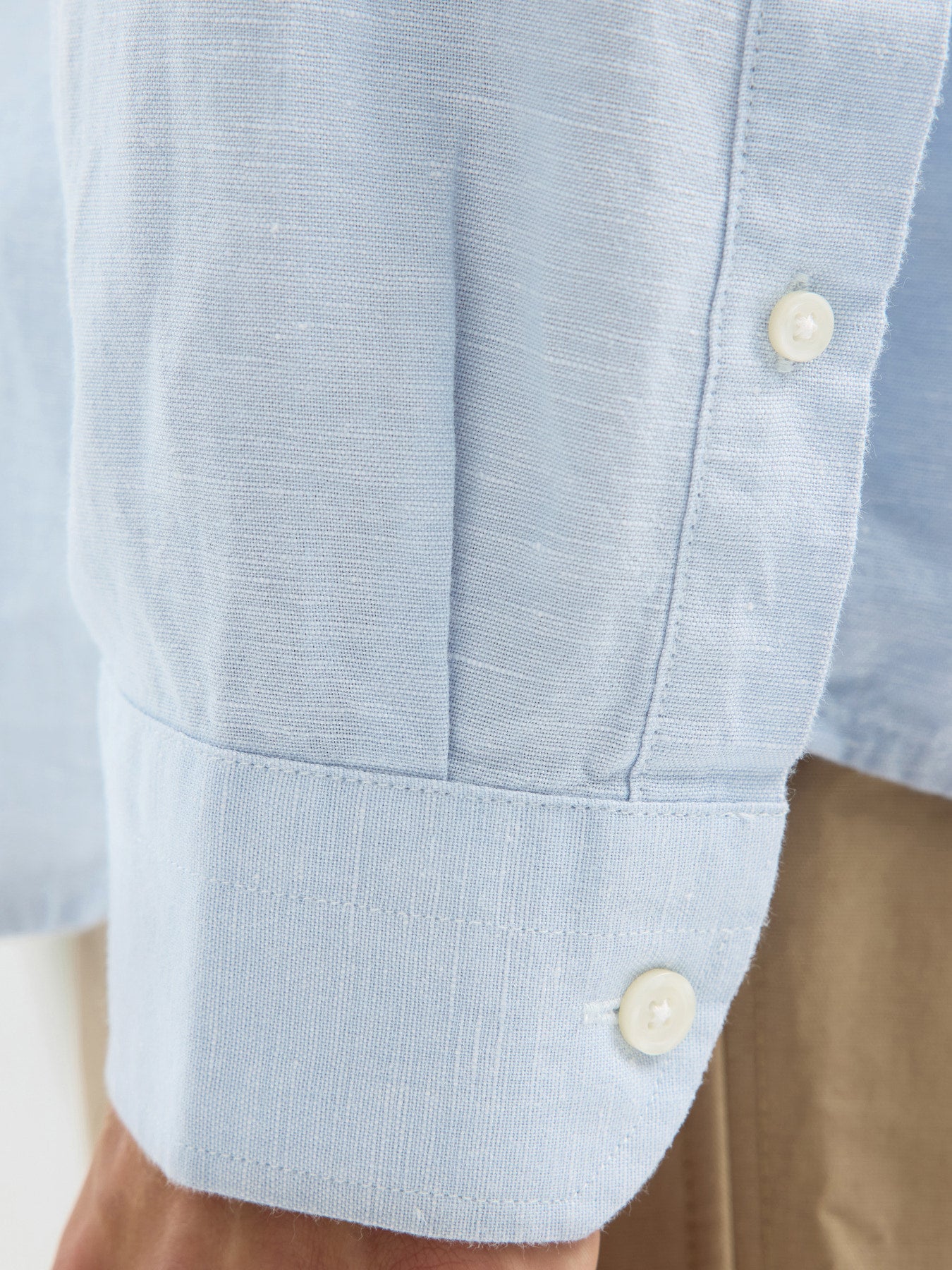 Regular Clay Linen Blend LS Shirt