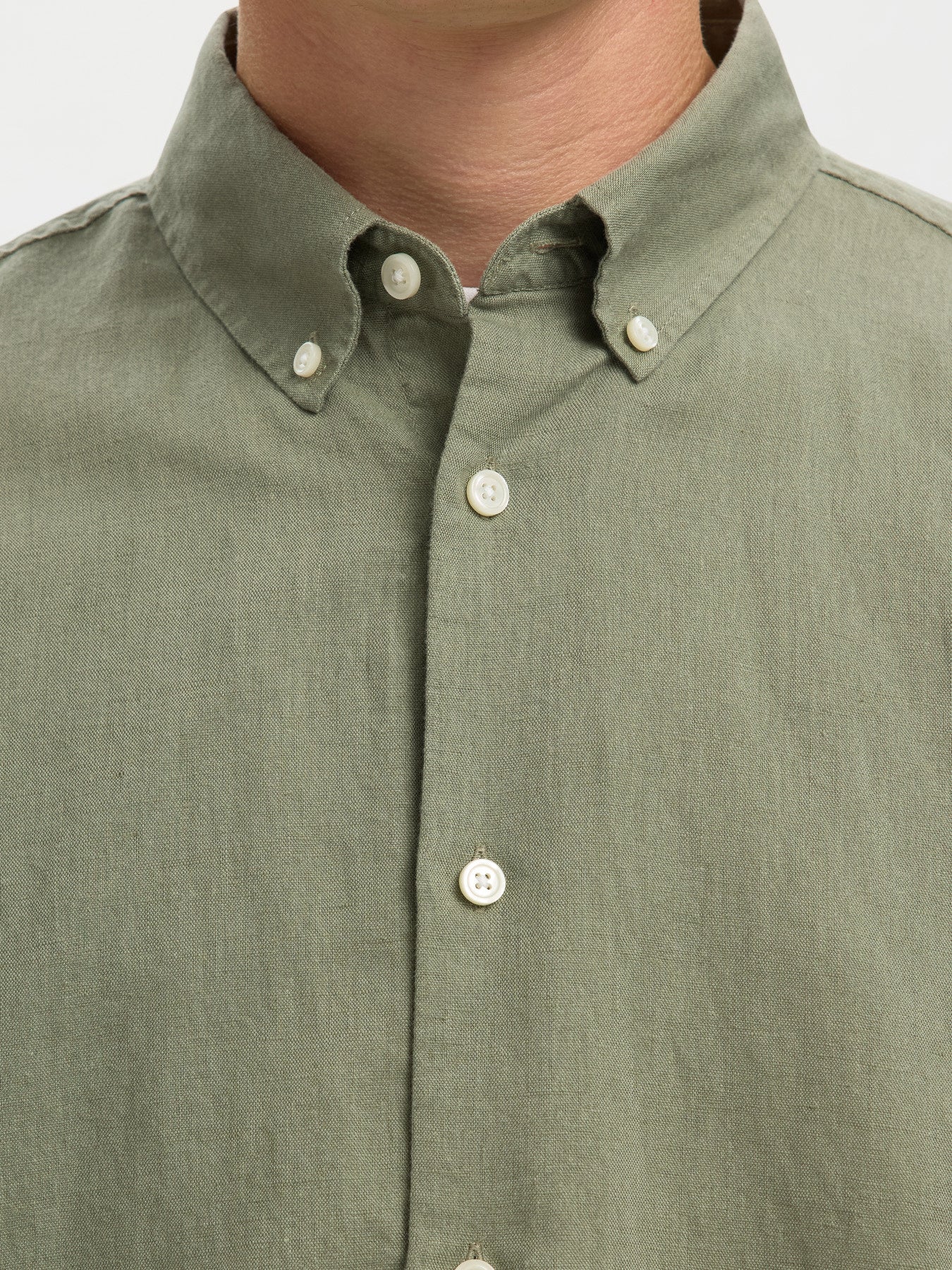 Regular Clay Linen Blend LS Shirt