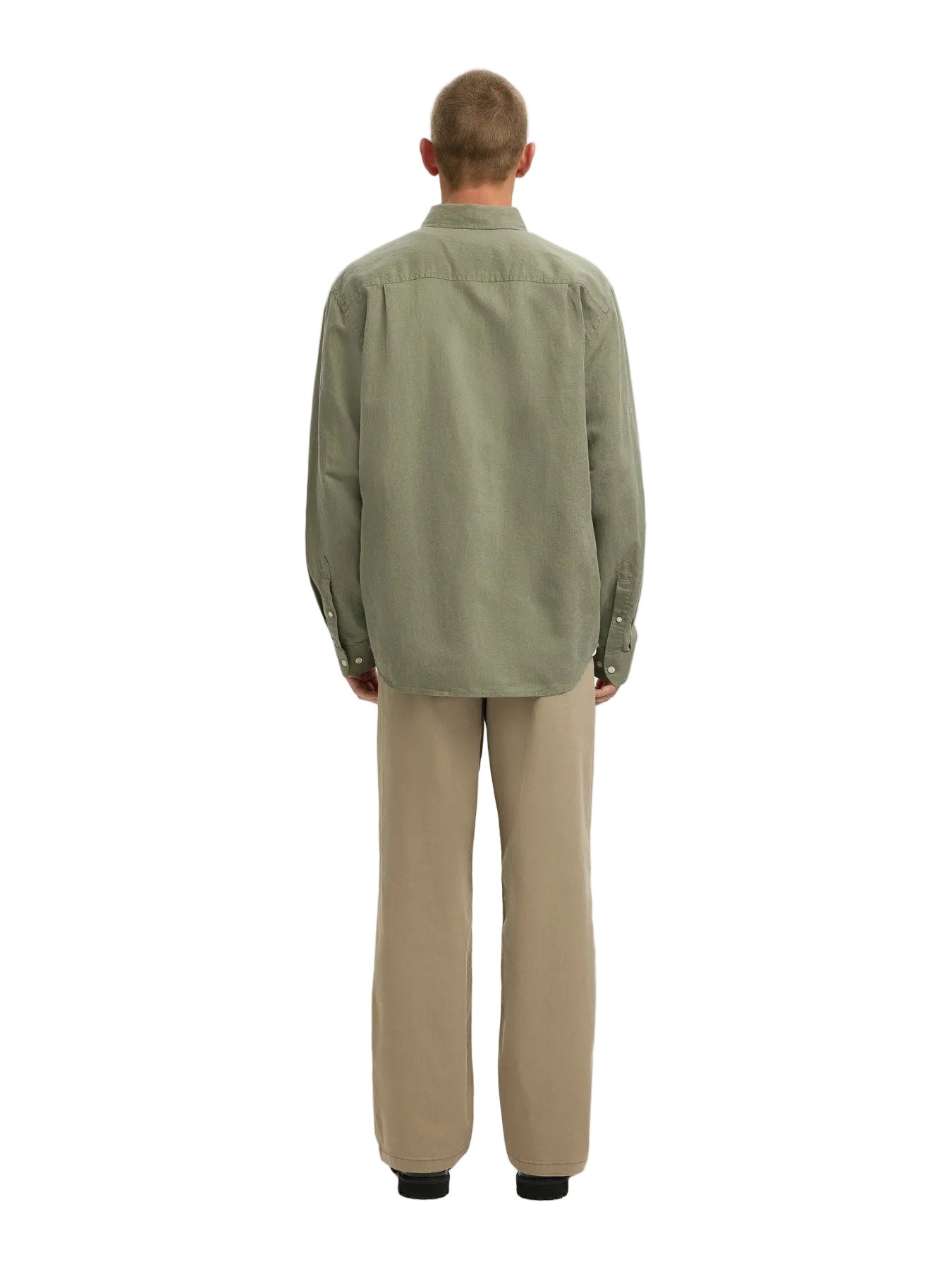 Regular Clay Linen Blend LS Shirt