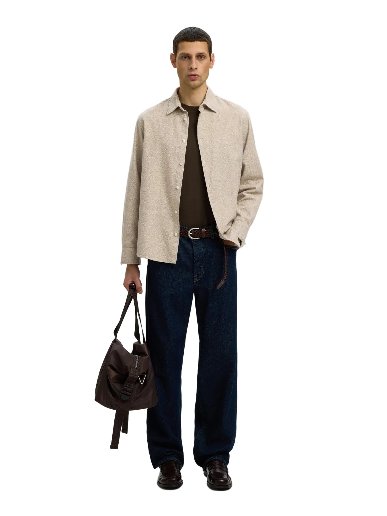 Camisa Regular Noah Brushed Twist de manga larga