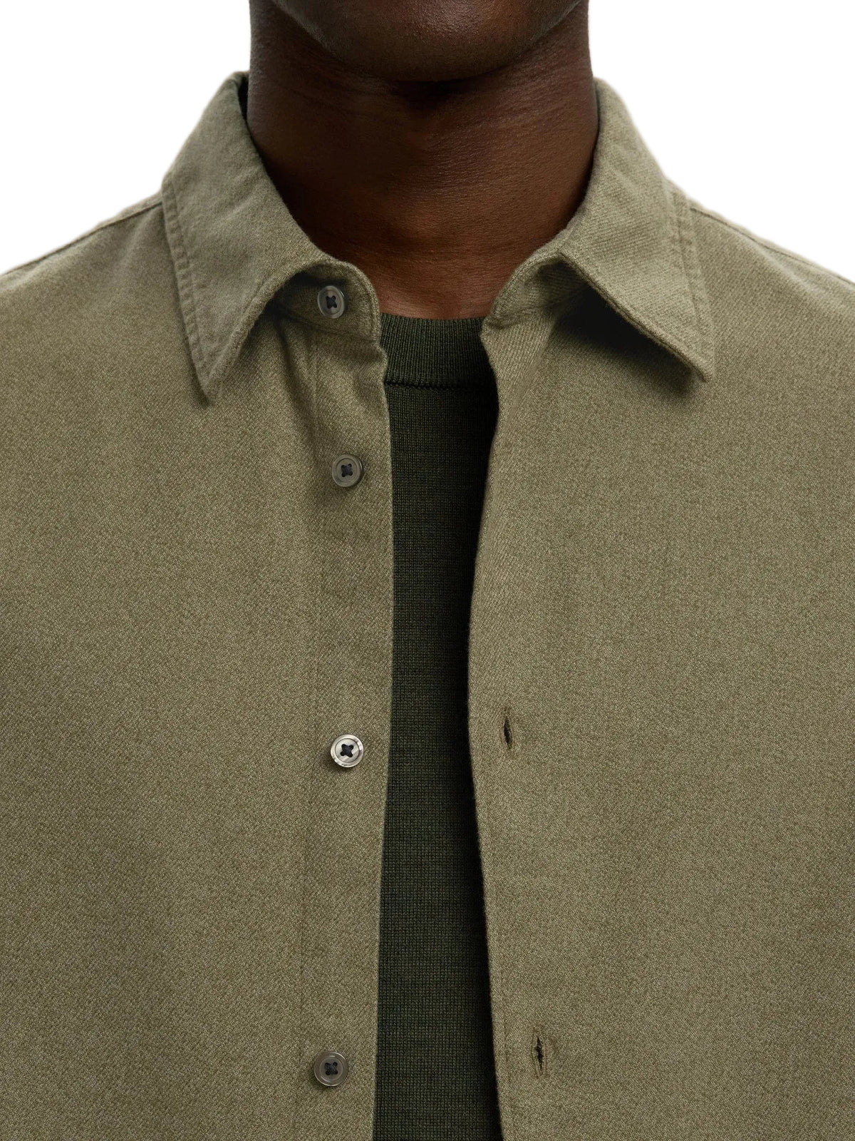 Camisa Regular Noah Brushed Twist de manga larga