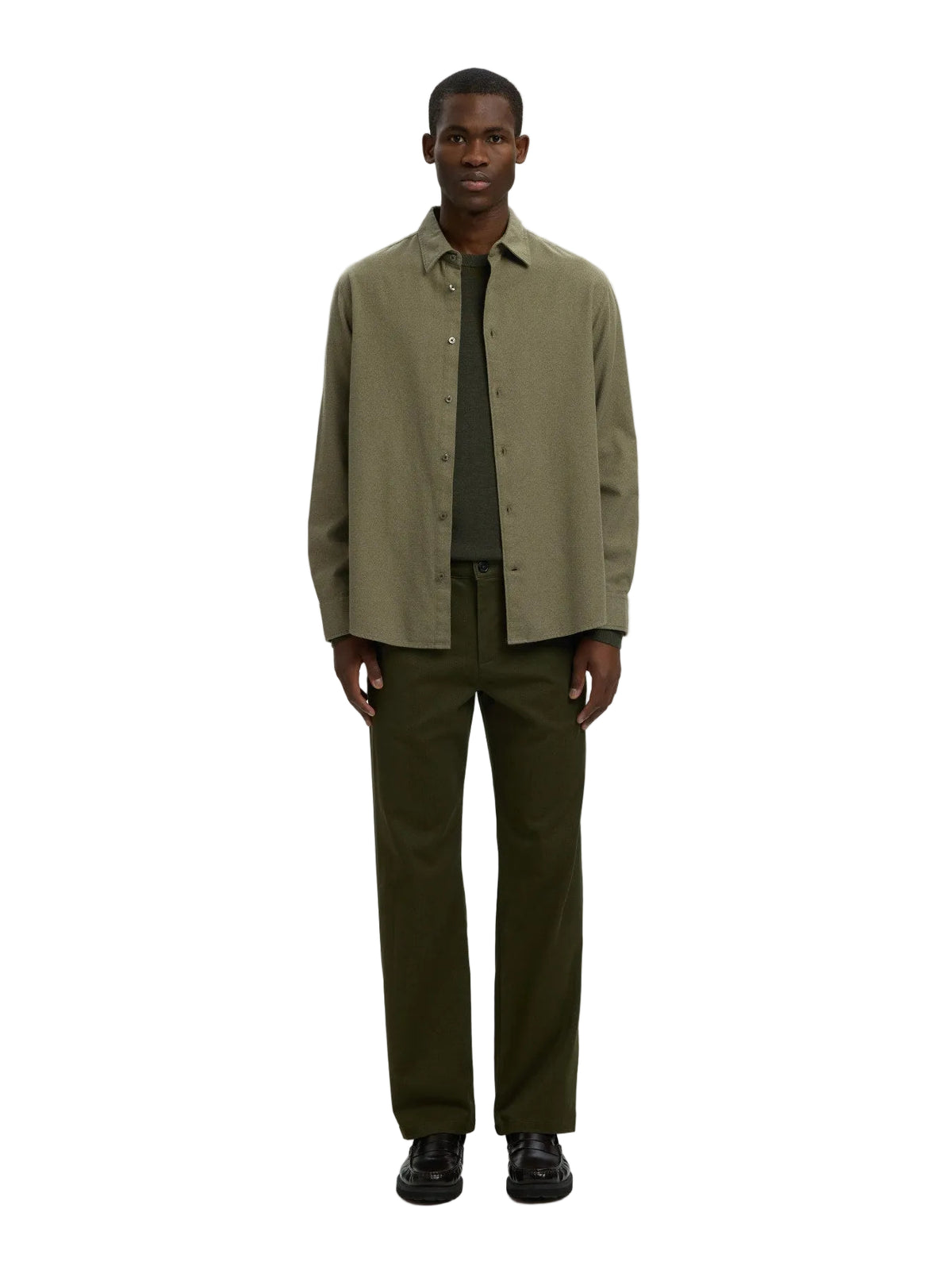 Camisa Regular Noah Brushed Twist de manga larga