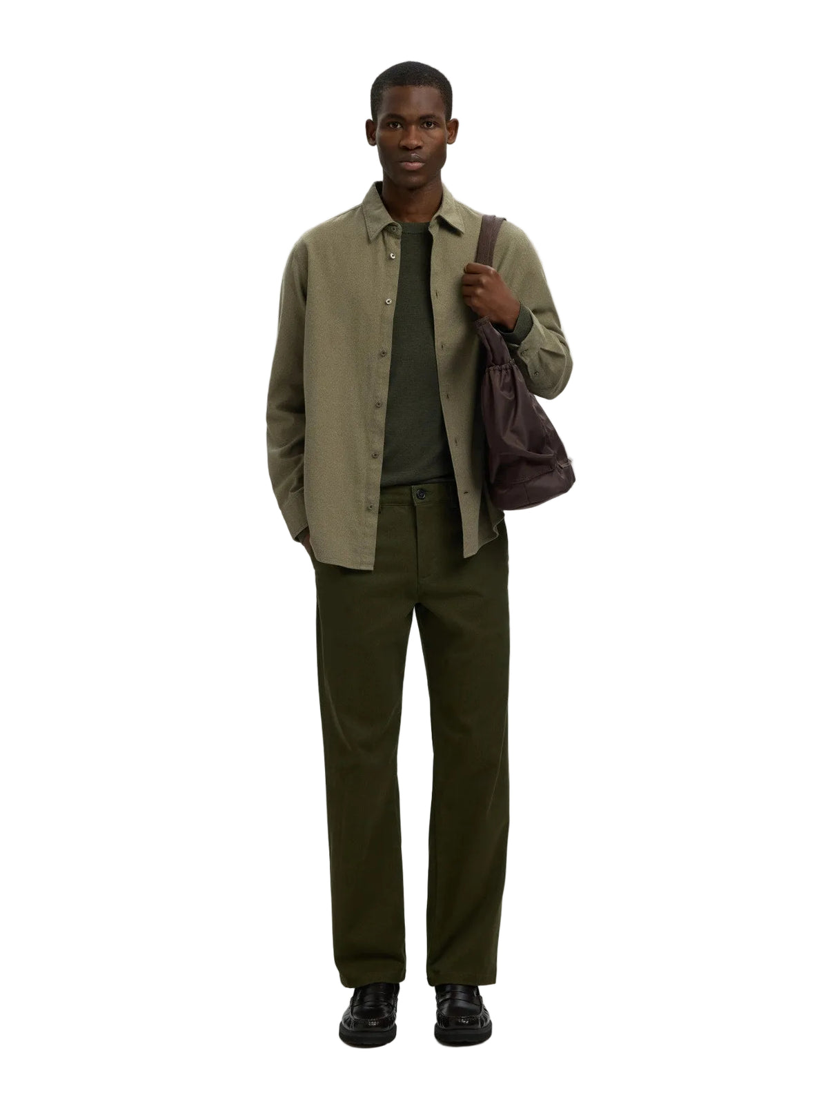 Camisa Regular Noah Brushed Twist de manga larga