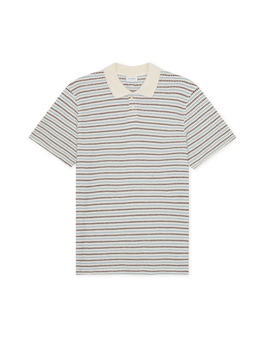 Knitted Stripe Polo