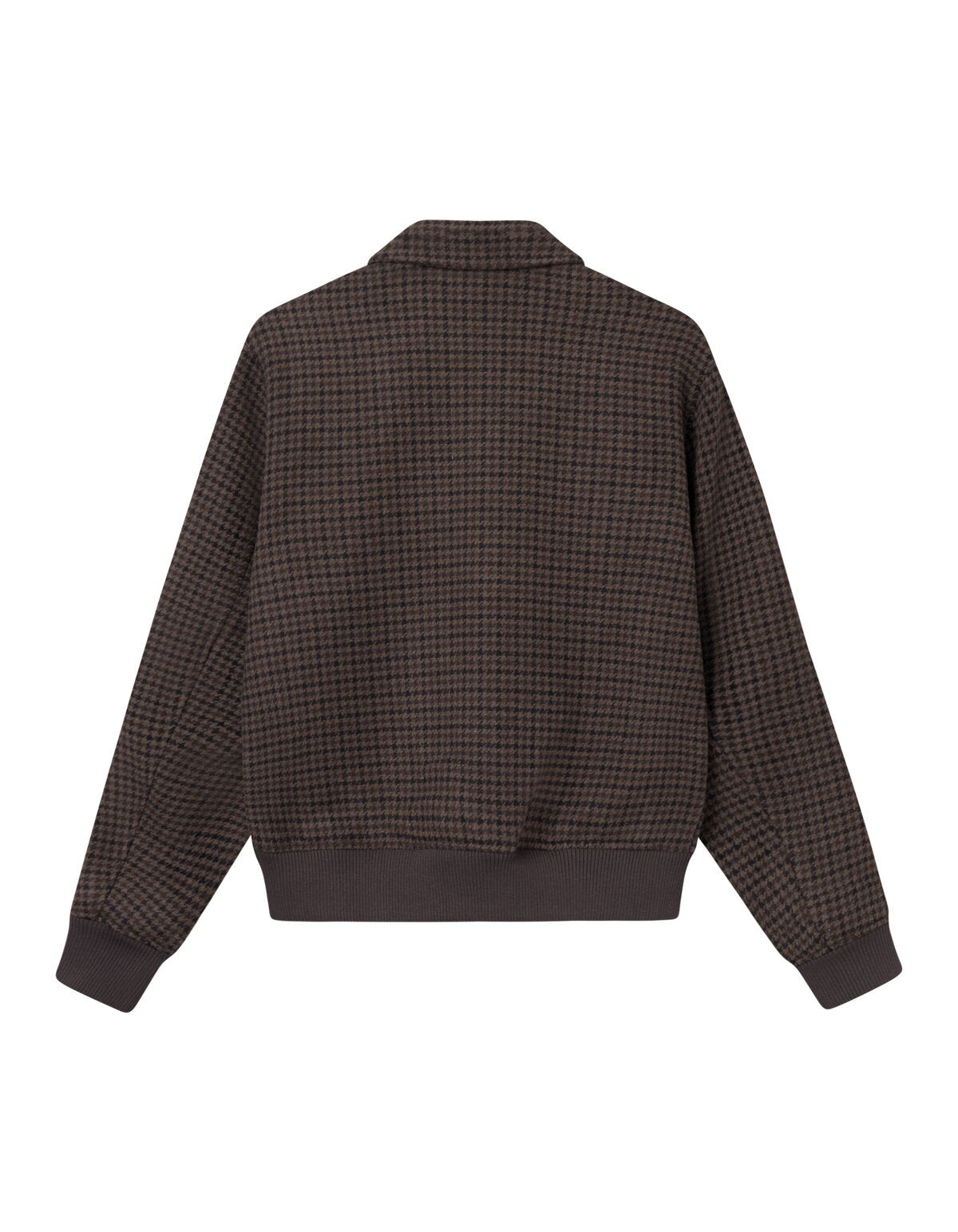 Varsity Houndstooth Wool Jacket