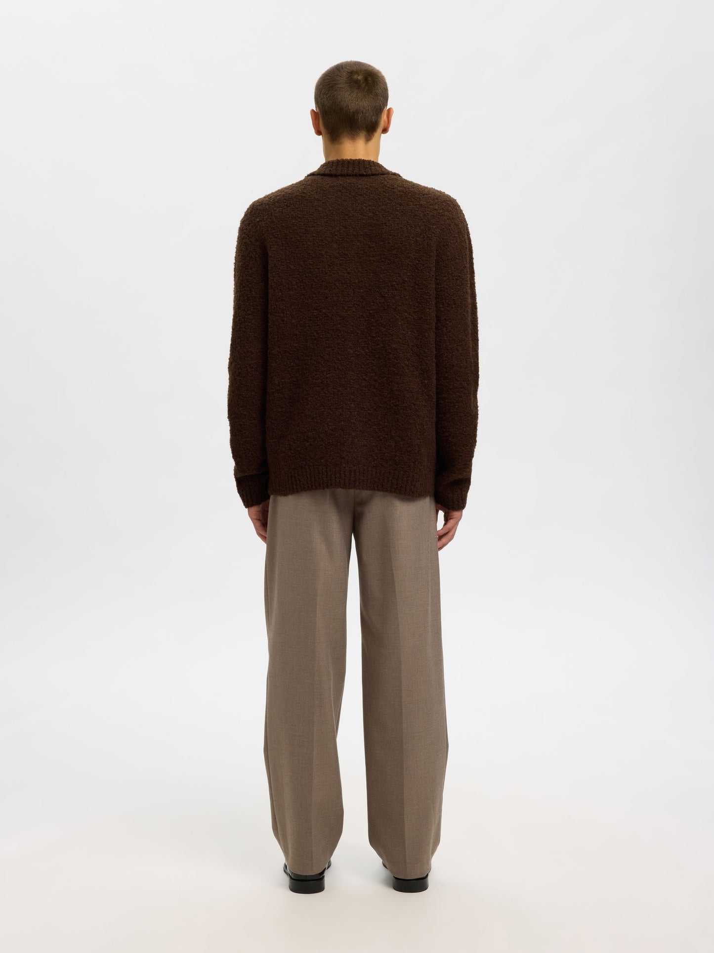 Loyd LS Knit Boucle Polo Cardigan