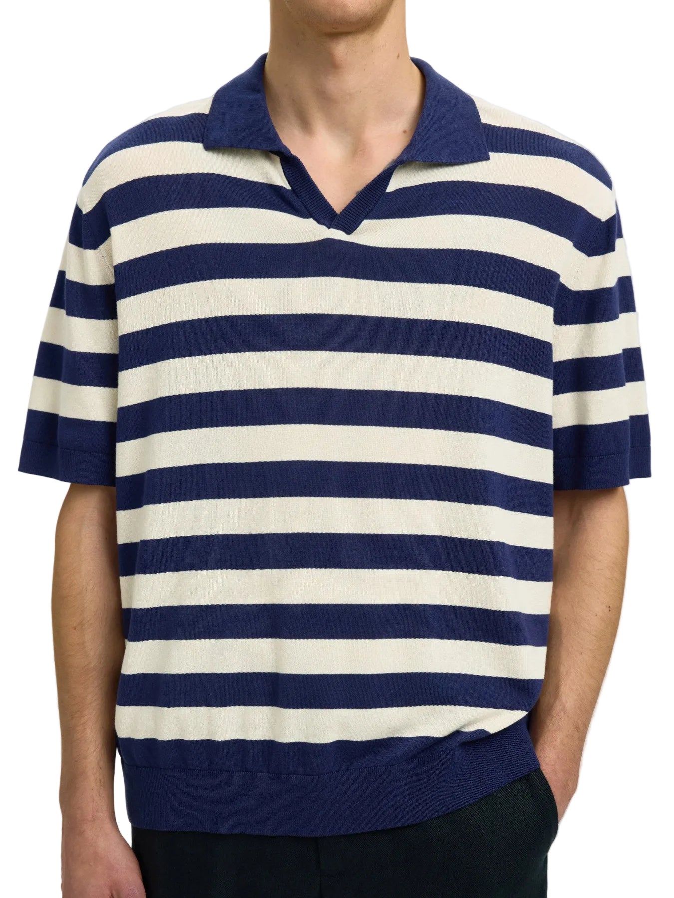Torino SS Knit Relaxed Open Polo