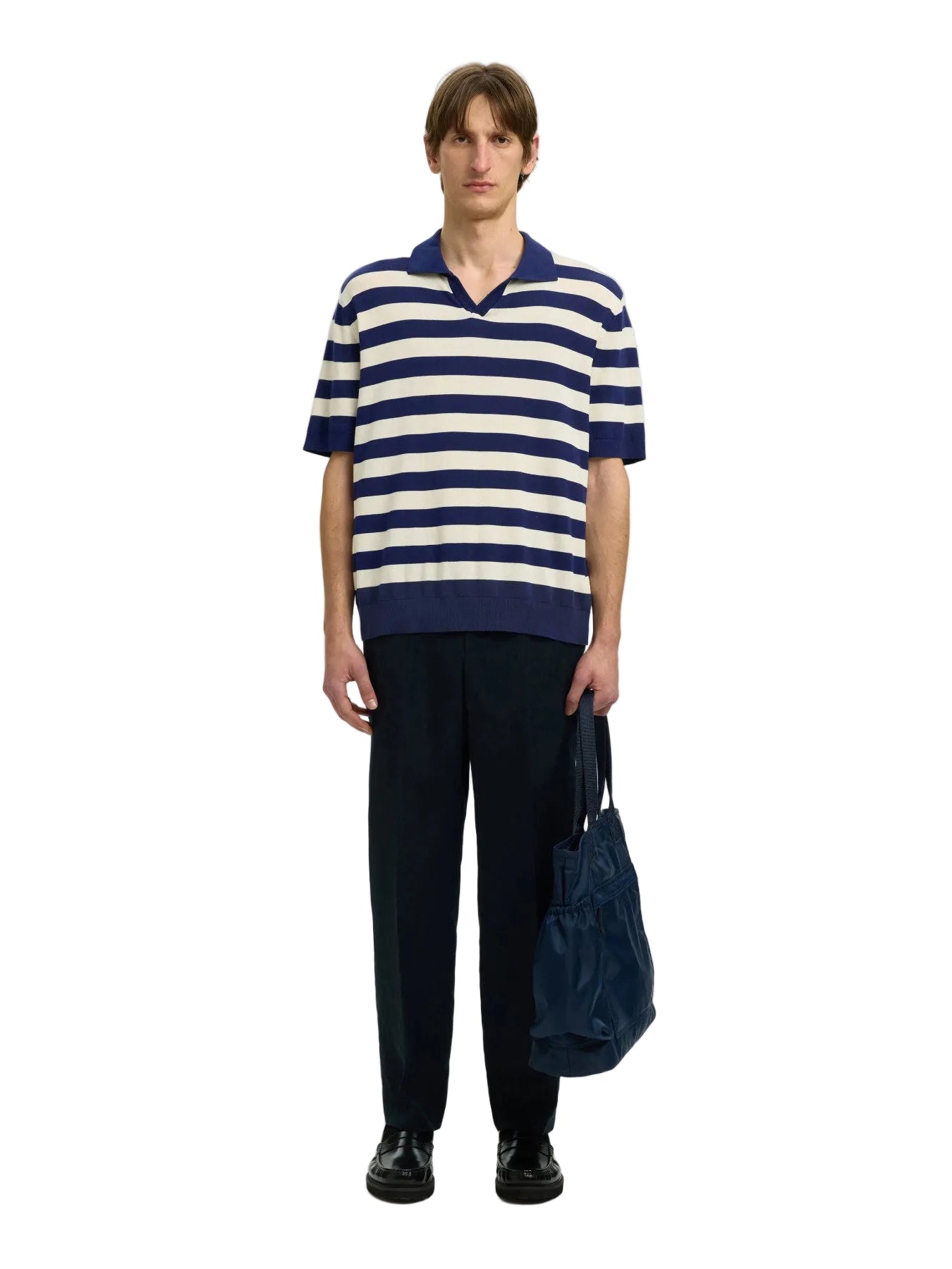 Torino SS Knit Relaxed Open Polo