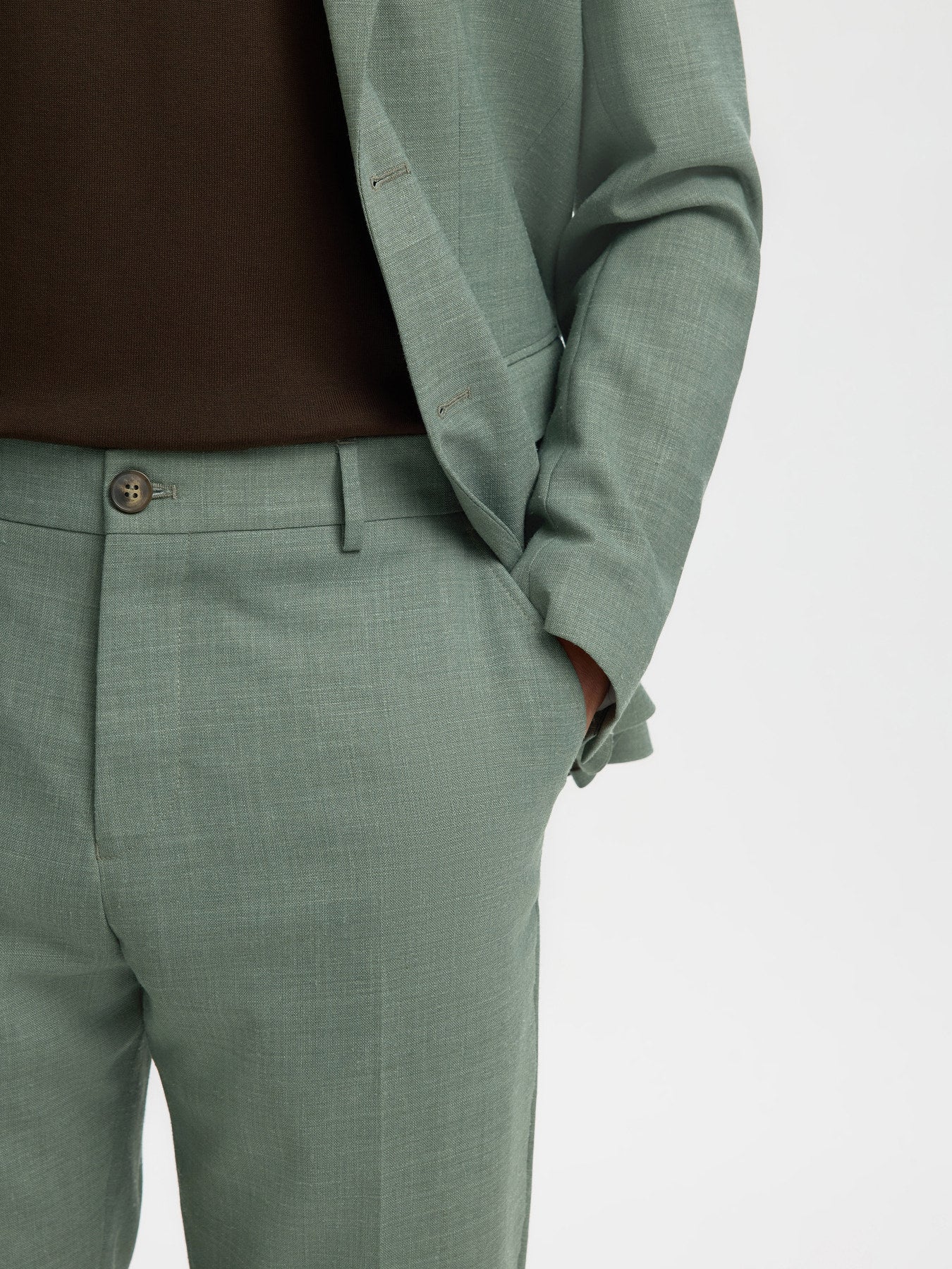 Slim Linen Blend Oasis Trousers