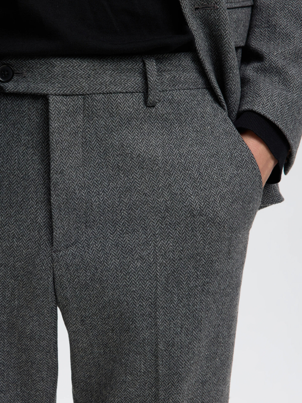 Slim Reed Wool Trousers
