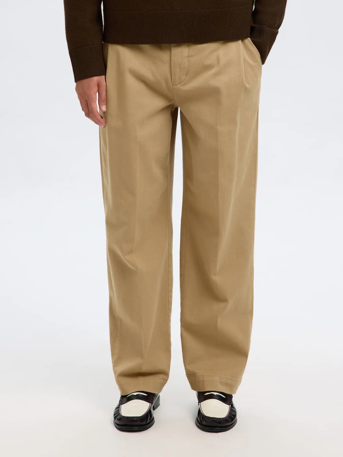 220 Loose Mike Twill Deep Pleat Pants