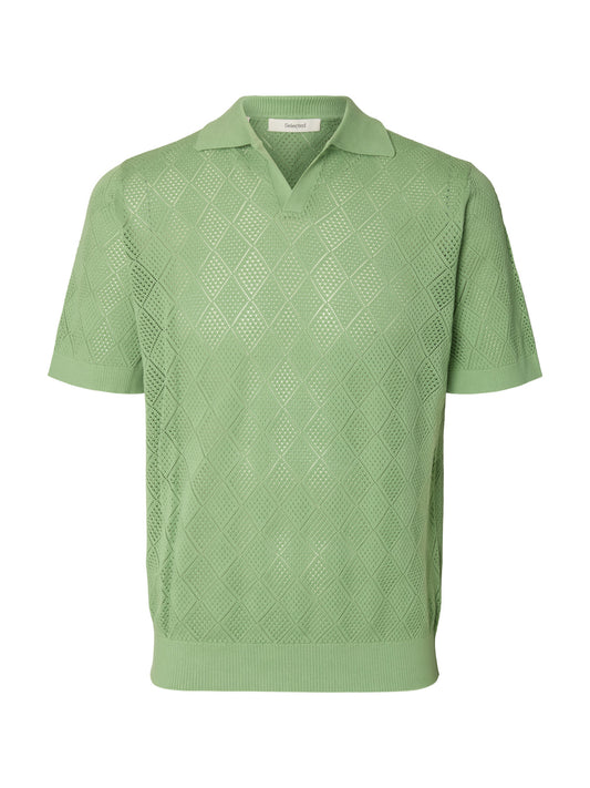 Arco SS Knit Structure Open Polo