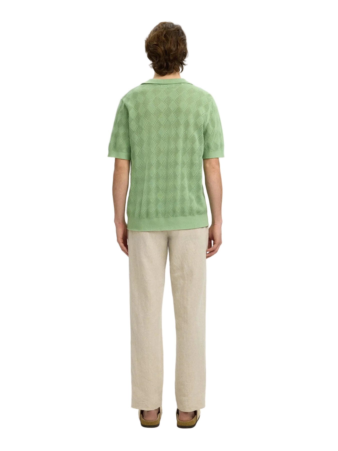 Arco SS Knit Structure Open Polo