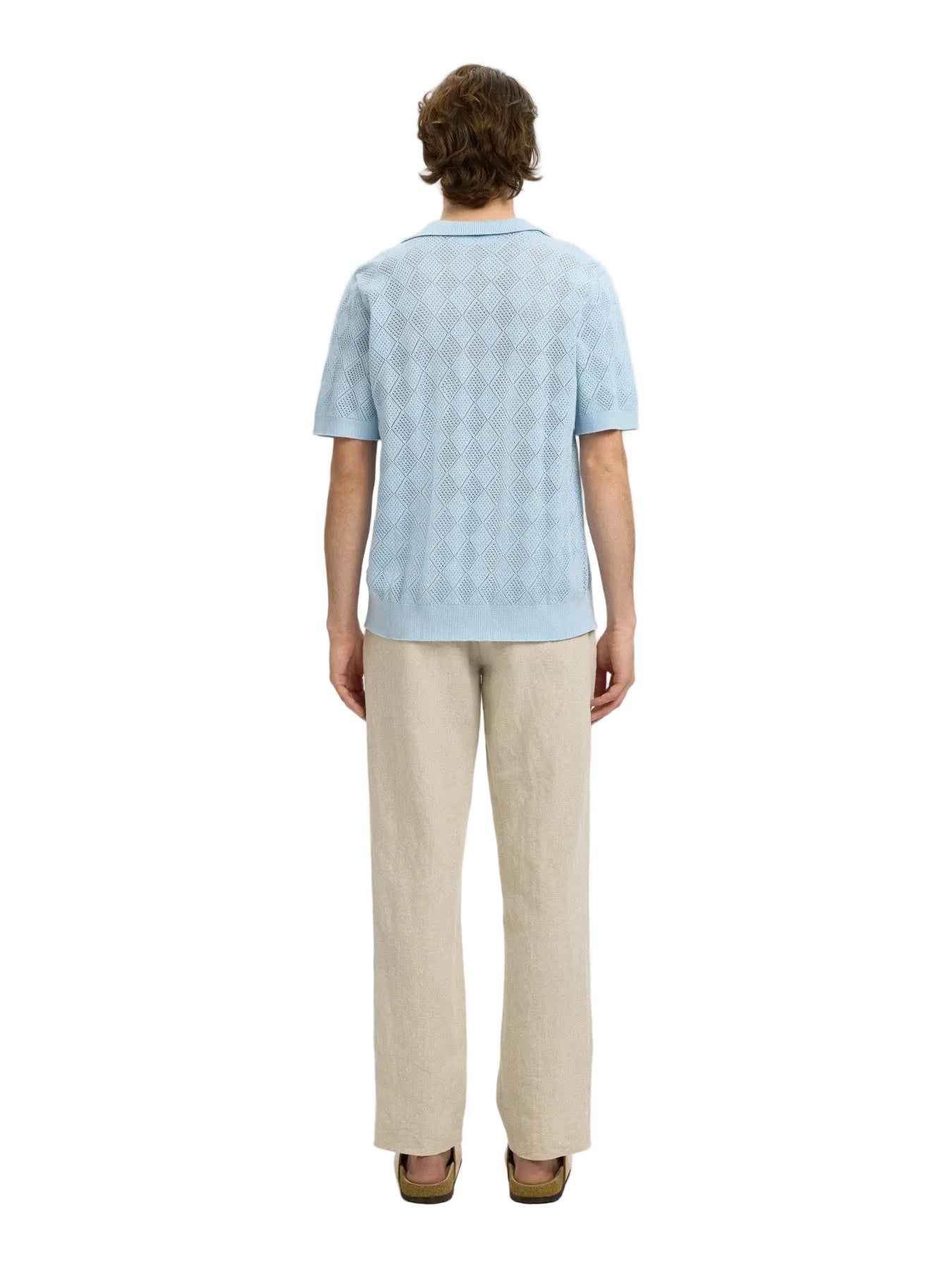 Arco SS Knit Structure Open Polo