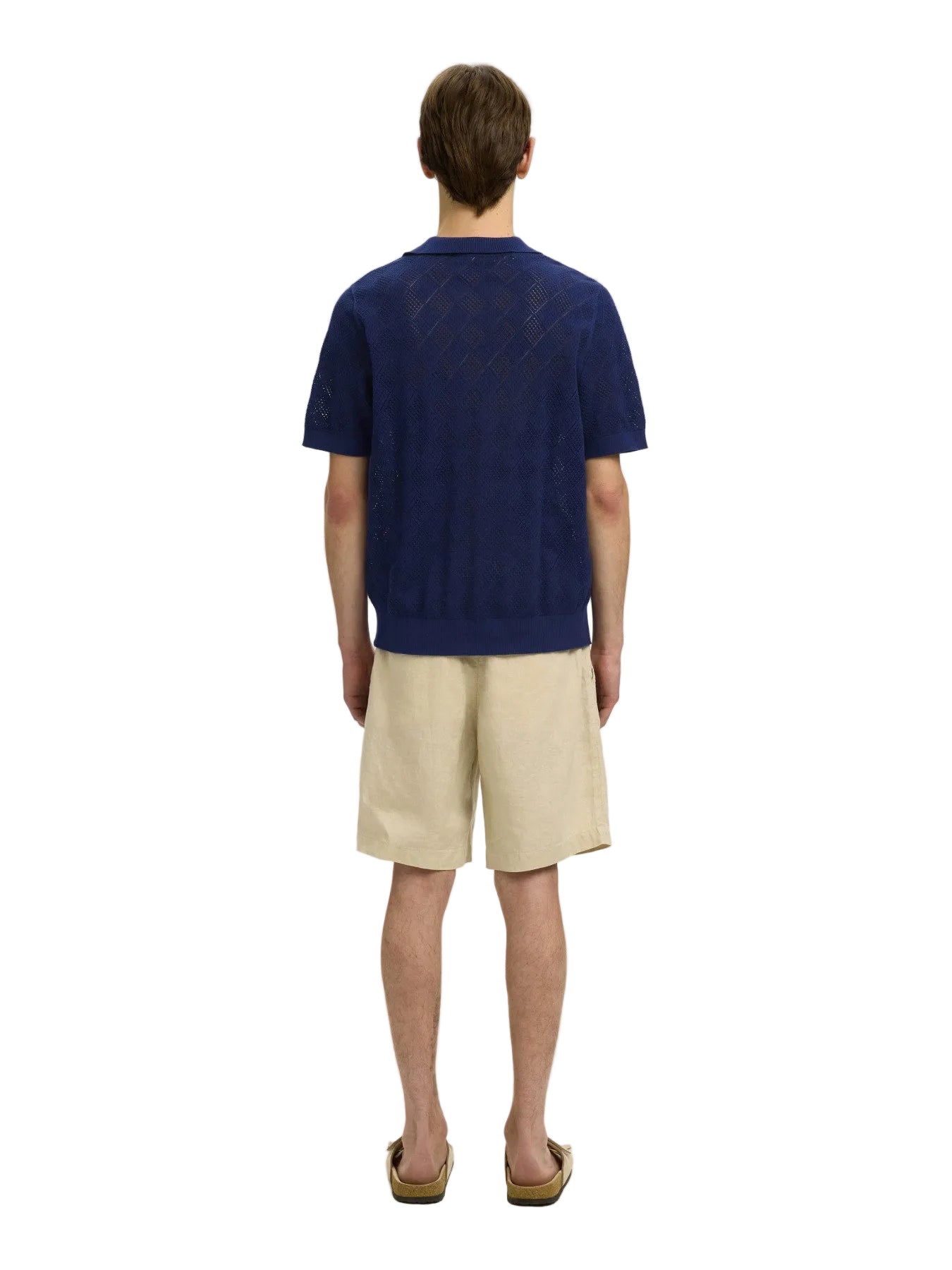 Arco SS Knit Structure Open Polo