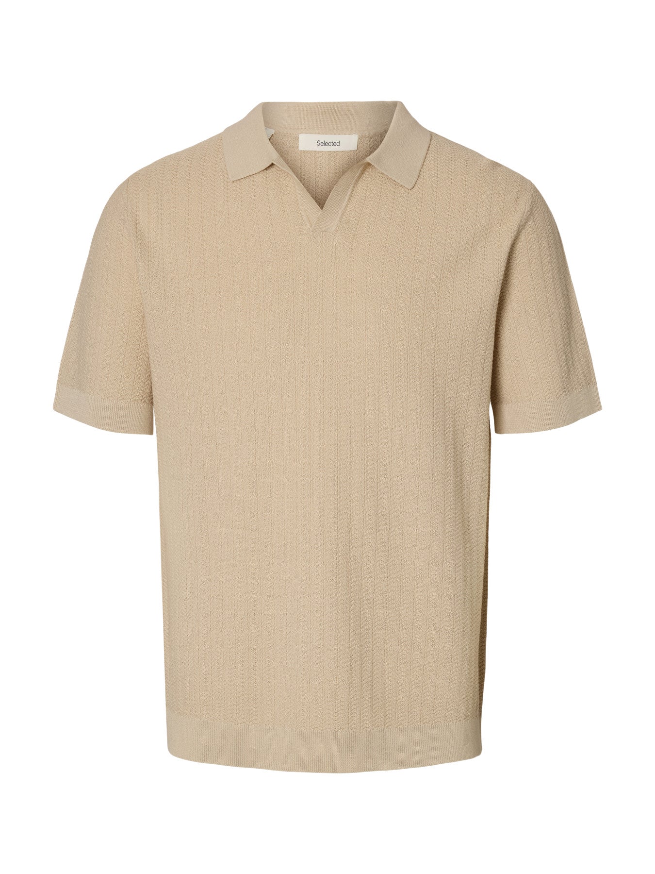 Mattis SS Linen Blend Structure Open Polo