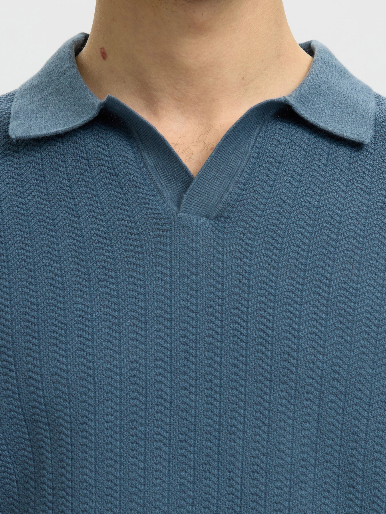 Mattis SS Linen Blend Structure Open Polo