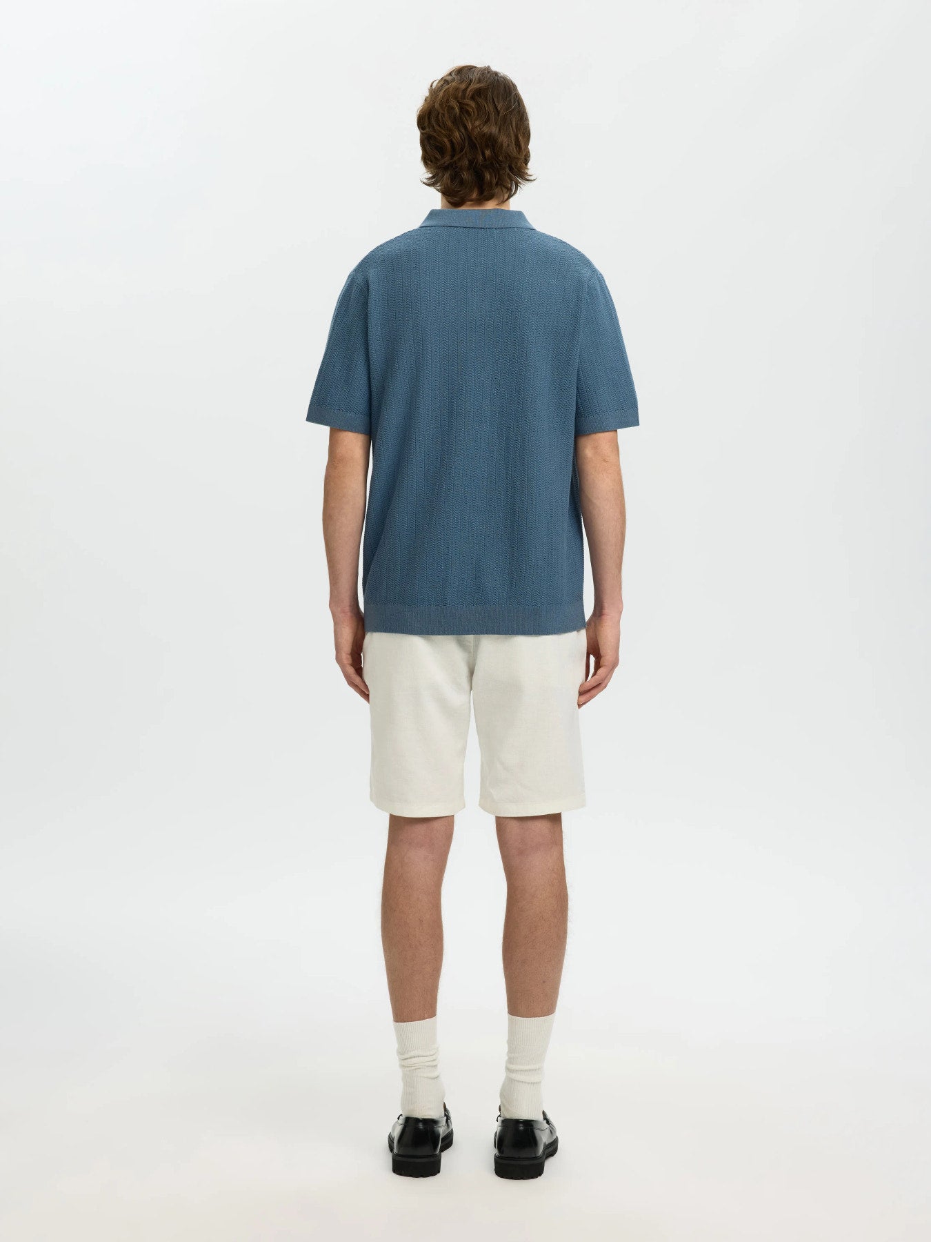 Mattis SS Linen Blend Structure Open Polo