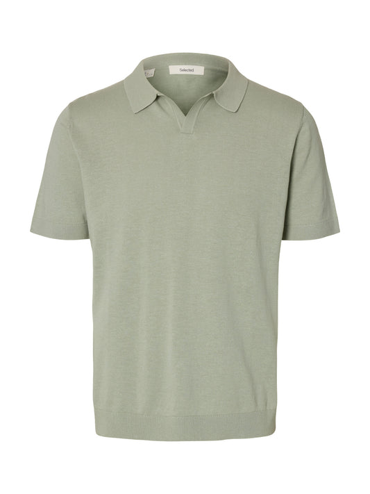 Mattis SS Linen Blend Open Polo