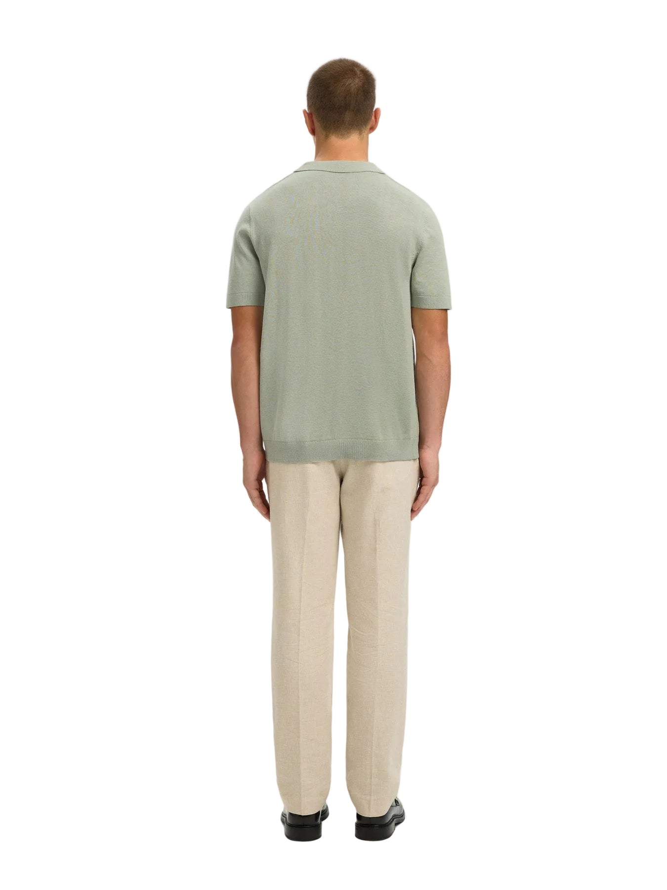 Mattis SS Linen Blend Open Polo